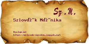 Szlovák Mónika névjegykártya